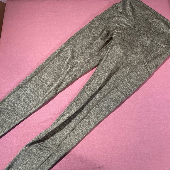 Aerie Chill Play Move Heathered Green Warm Legging with Pockets - Size Small - Picture 3 of 8